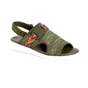 MUK LUKS Uniform Green Boardwalk Sandal